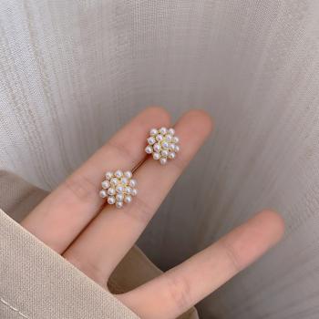 360Home Silber pin Perle luftige Vintage Ohrringe E2509 gold